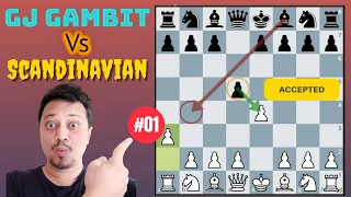 Attacking Chess Gambit - 4 (GJ Gambit Vs Scandi (Accepted))