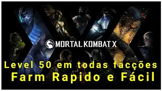 Mortal Kombat X - Farm Rápido e Fácil Level 50 todas facções ( Troféu sem Lealdade )