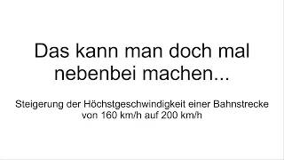 Ausbau einer Bahnstrecke von 160 auf 200 km/h