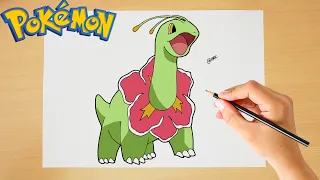 How to draw Meganium- Step by step | Johto | Pokémon - 0154