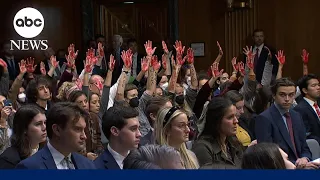 Protesters disrupt Senate hearing on aid plan for Ukraine, Israel