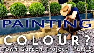 Town Garden Design Project: Painting the garden wall #gardenpaint #gardendesign #fencepainting