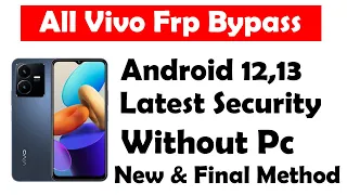 All Vivo Frp Bypass Android 12,13 l Vivo Y22 Frp Bypass Without Pc  l New Trick 2023 l Final Method