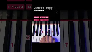 „Gangsta‘s Paradise“ - Mini Piano Tutorial #pianotutorial #learnpiano #pianolessons