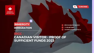 IRCC - Canadian Visitor Visa   Proof of Sufficient Funds 2023