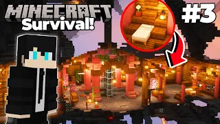 I BUILT A SECRET BASE! - Minecraft Survival (Episode 3)