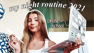 my REAL online school night routine 2021 (productive + cozy)