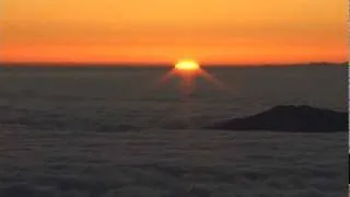 Amazing Sunset from the Summit of Mauna Kea Volcano in Hawaii