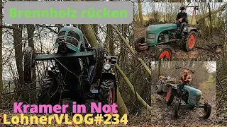 LohnerVLOG#234 Kramer KL11 in NOT I Brennholz rücken und bergen I Schnellreparatur I Stihl MS 260