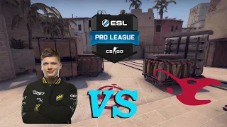 CSGO POV DEMO S1mple  (Na`Vi)(28-17) vs mouz / mirage / ESL Pro League Season 14