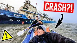 Our TOUGHEST BOAT-TOUR! Strong SHIPPING TRAFFIC, FREEZING temperatures | We are pushing the limit! ⚓