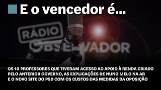 E o Vencedor é… em direto na Rádio Observador