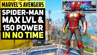 Marvel's Avengers - Max LVL & 150 Power Super Fast! Marvel Avengers Spider-Man DLC Important Tips