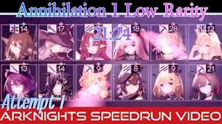 Arknights: Annihilation 1 4 Stars and Lower Speedrun Attempt 1 (21:24)