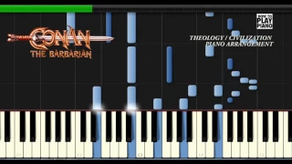 CONAN THE BARBARIAN - THEOLOGY/CIVILIZATION - SYNTHESIA (PIANO COVER)