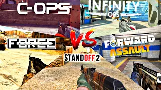 🔥Standoff 2 vs Critical ops vs bullet force vs infinity ops vs forward assault