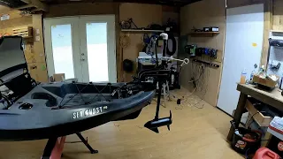 DIY Trolling Motor on Kayak Vibe Sea Ghost 110/Demo on the water