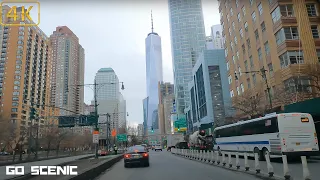 West Side Highway Drive Manhattan NY | NYC 4K | GO SCENIC