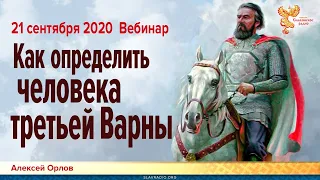 Как определить человека третьей ВАРны. Вебинар Алексея Орлова