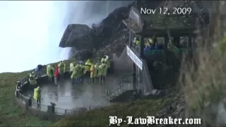 Man Jumps over Niagara Falls - Camera Angle 1