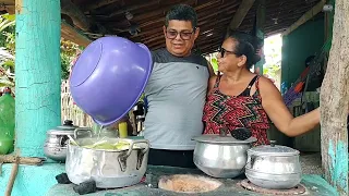 ALMOÇO DE BAIÃO DE DOIS SURURU E CAMARÃO|FIZEMOS PAMONHA PARA O CAFÉ DA TARDE COM A FAMÍLIA