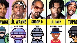 Famous Rappers and Their Gangs(RapperComparisons)