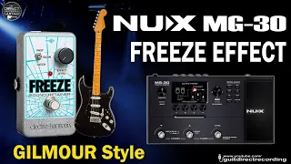 FREEZE Gilmour style on NUX MG 30 | Boss BD 2 Simulation