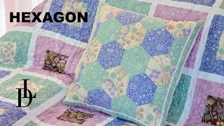 Patchwork - Šití Hexagonů na šicím stroji.