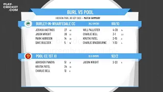 Airedale & Wharfedale Senior Cricket League - Division 1 - Burley-in-Wharfedale CC v Pool CC 1st XI