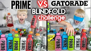 Guess the Flavor Blindfolded! PRIME vs Gatorade Challenge!