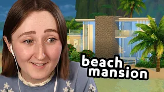 i tried building a modern beach house in the sims