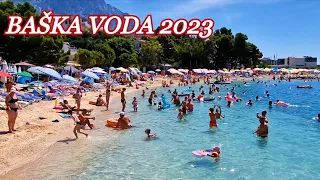 Baška Voda Plaża Tłumy turystów! Czy spotkamy naszych widzów? Deptak CHORWACJA Sierpień CROATIA 2023