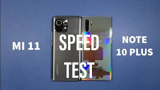 Xiaomi Mi 11 vs Samsung Galaxy Note 10 Plus Speed Test