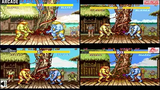 STREET FIGHTER 2 Blanka comparison Arcade VS SNES VS Megadrive VS PC Engine