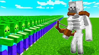 1000 Zombies vs Esqueleto Mutante - Minecraft Batallas de Mobs