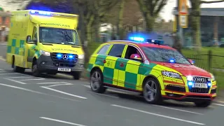 COVID-19 Coronavirus Patient Escorted to Cardiff Hospital + Police Cars & Fire Engines Responding