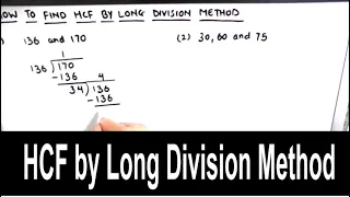 How to find the HCF by  Long Division / hcf using division method  / HCF/ GCF  by long division