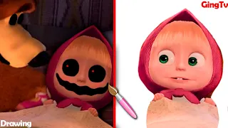 Masha | Masha And The Bear Version Horror Art 2022 | masha y el oso  | ماشا والدب | bhoot | scary #1