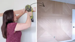 How to Make a Modern Wood Accent wall (for less than $100!)