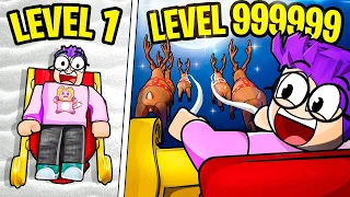 MAX LEVEL IN ROBLOX SLED OBBY! (BEST ROBLOX WINTER GAMES, SNOW SHOVELING SIMULATOR AND MORE!)