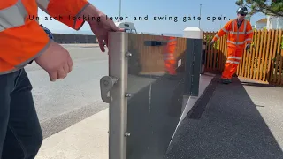 Lift-Hinge Flood Gate Operation