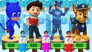 Tag with Ryan vs PAW Patrol Ryder Run - PJ Masks Catboy Update vs All Characters Unlocked - Gameplay