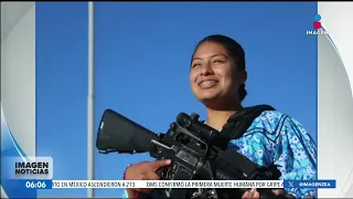 Joven tarahumara rifa vestidos para ayudar a víctimas de incendios forestales | Francisco Zea