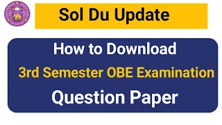 How to Download 3rd semester OBE Examination Question Paper 2021