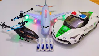 3D Lights Police Car and 3D Lights Airbus A380, airbus a38O, aeroplane, police car,  helicopter, rc,