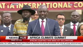 President William Ruto's final speech as the Africa Climate Summit comes to a close