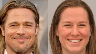 Editing Brad Pitt's face with AI | StyleGAN2-ADA