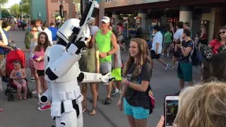 Morgan gets arrested by StormTroopers.