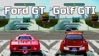 NFS Most Wanted: Ford GT vs Volkswagen Golf GTI - Drag Race