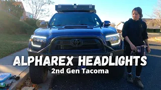 AlphaRex NOVA LED Headlight Install Timelapse Toyota Tacoma